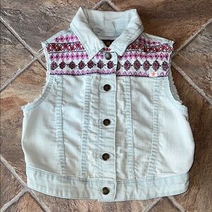 Little Girls Lucky Brand Boho Denim Vest